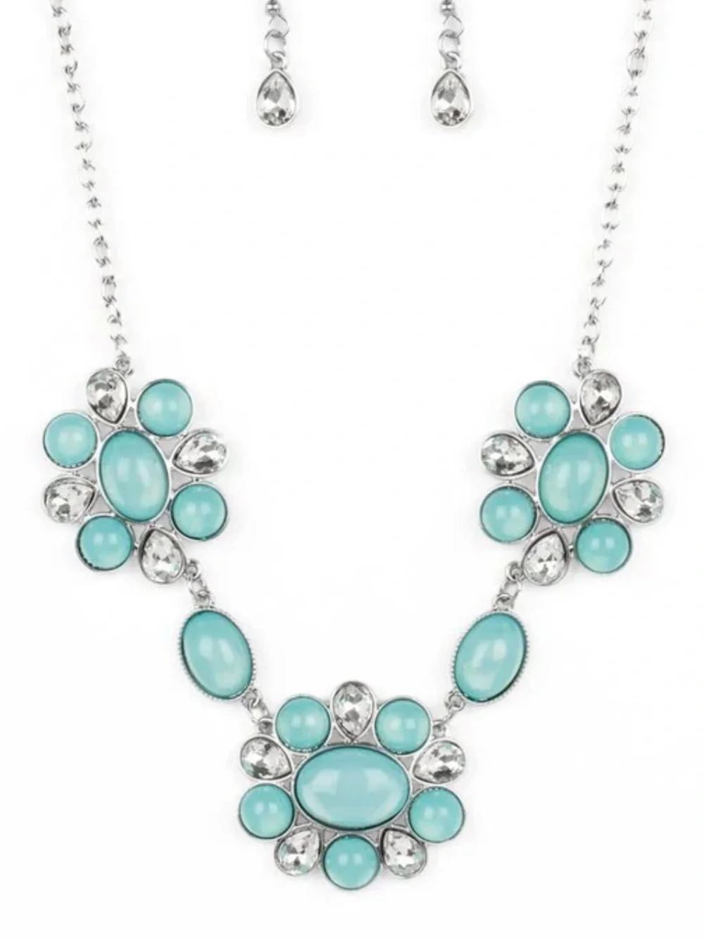 💎⚪️💎 “YOUR CHARIOT AWAITS” BLUE NECKLACE WITH EARRINGS ~ PAPARAZZI❗️ 💎⚪️💎